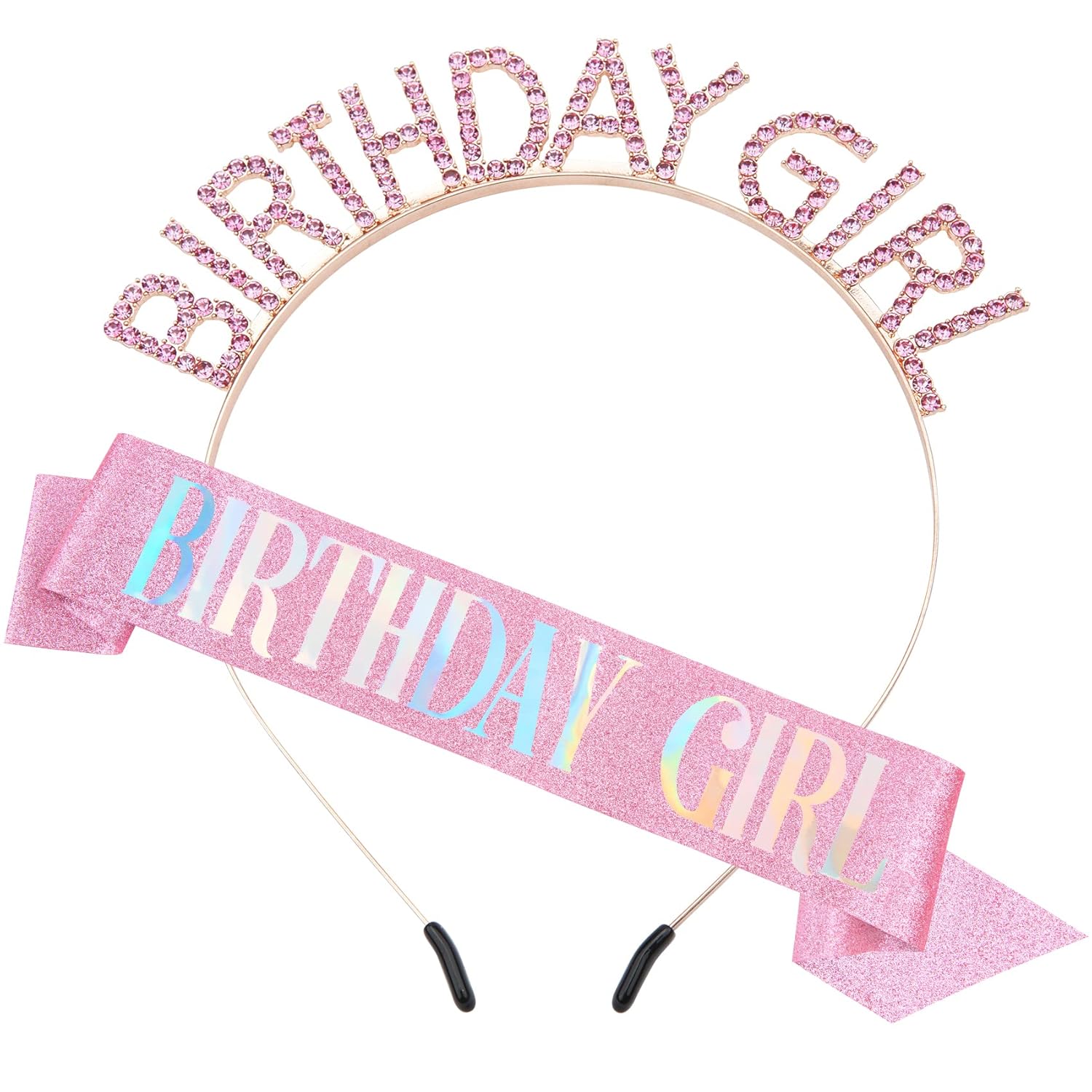 Birthday Sash Glitter - Glitter Birthday Sash Tiara Rhinestone Headband
