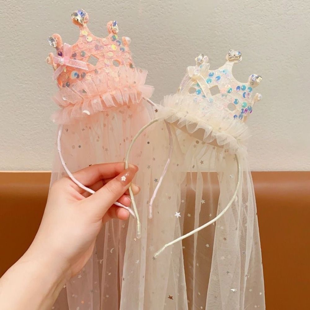 Glitter Tablecloth - Sparkly Princess Crown Veil Headband Tulle