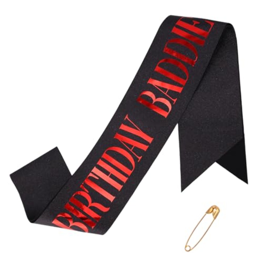 Birthday Sash Glitter - Birthday Baddie Sash, Glitter Happy Birthday