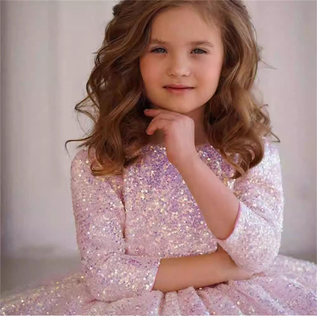 Glitter Pink Girl Dress Knee L - مراجعة Birthday Sash Glitter وسعره