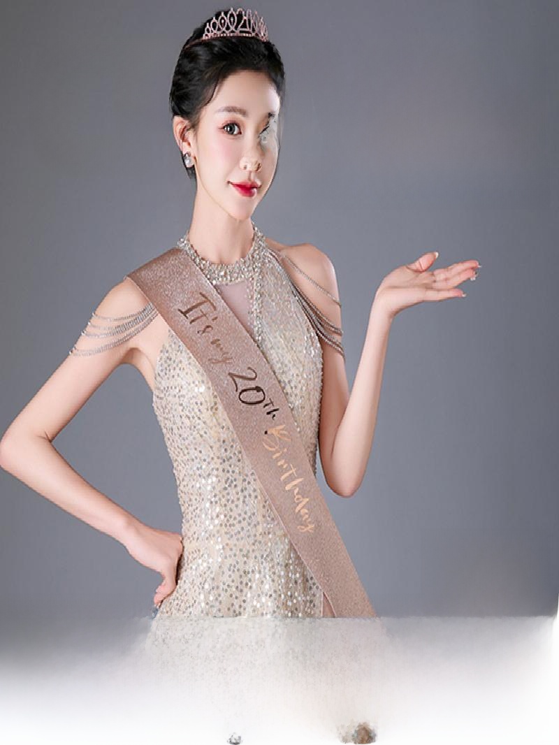 Champagne Gold Sparkle Crown S - مراجعة Birthday Sash Glitter وسعره