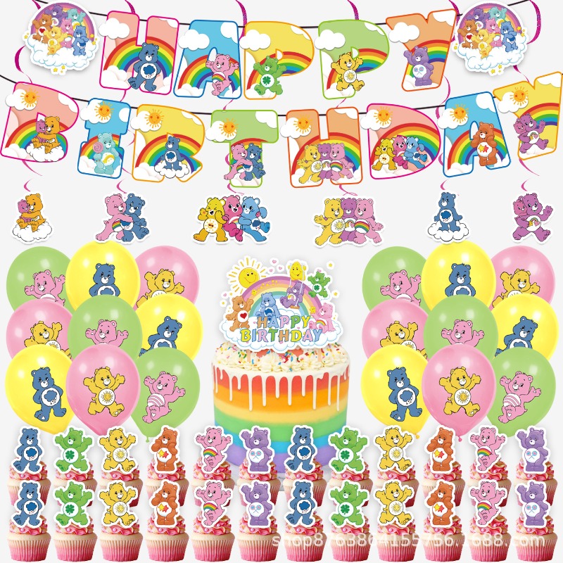 New Cute Cartoon Care Bears Th - مراجعة Event Supplies وسعره