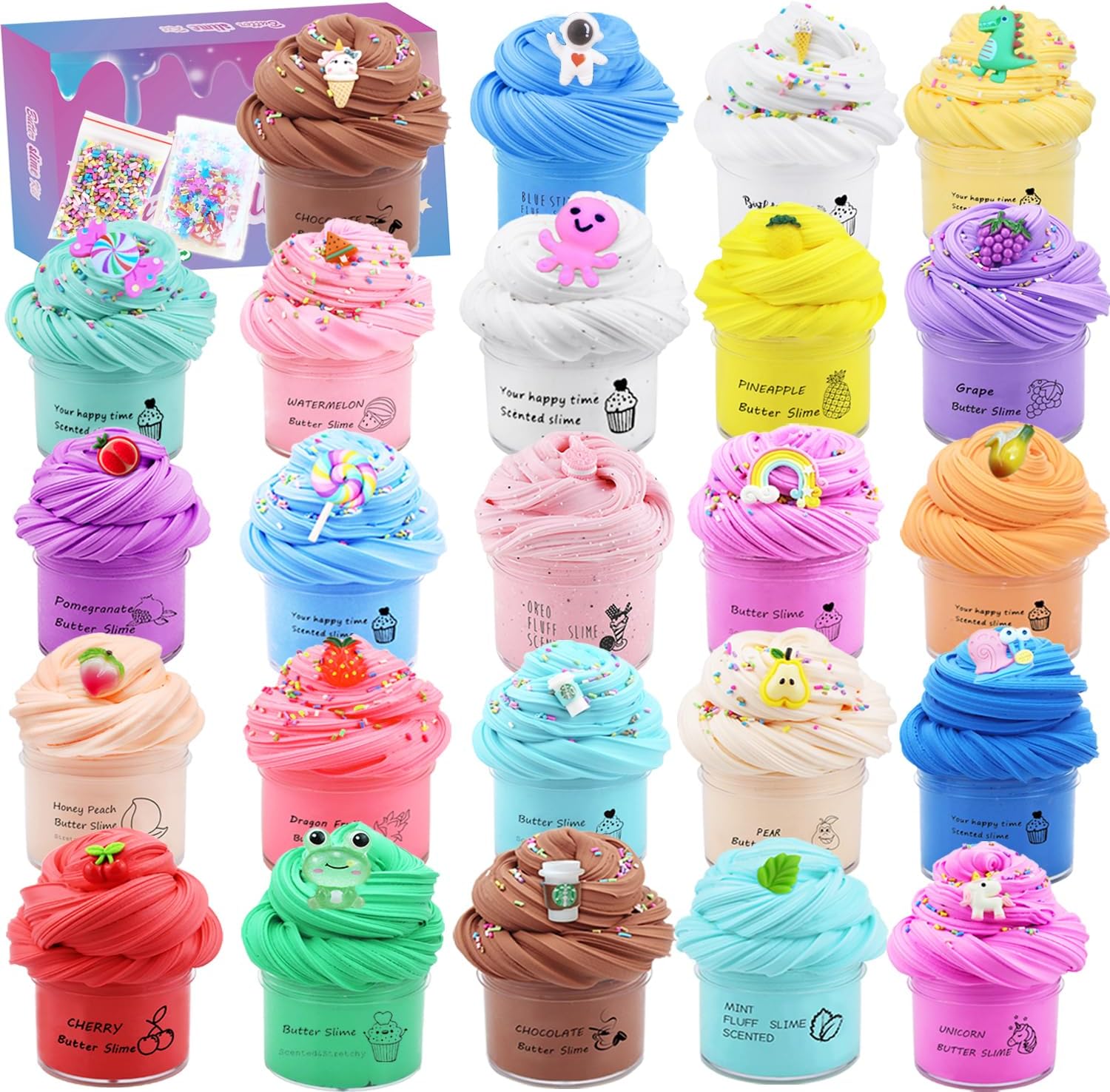 24 Pack Butter Slime Kit, Part - مراجعة Party Favor Bag وسعره