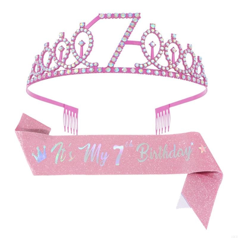 Glittering Pink Birthday Tiara - مراجعة Birthday Sash Glitter وسعره