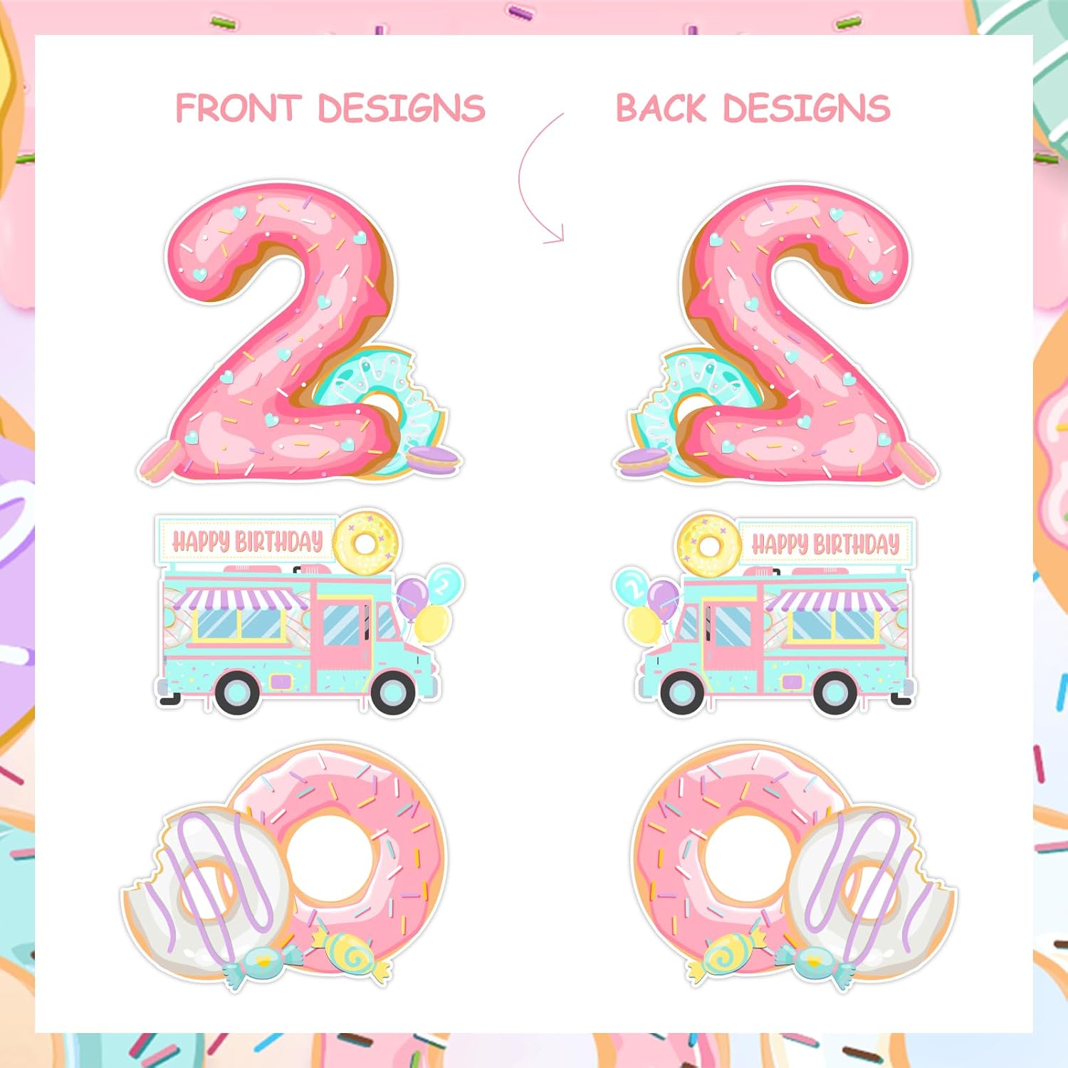 Donut 2nd Birthday Centerpiece - مراجعة Centerpiece Stick وسعره