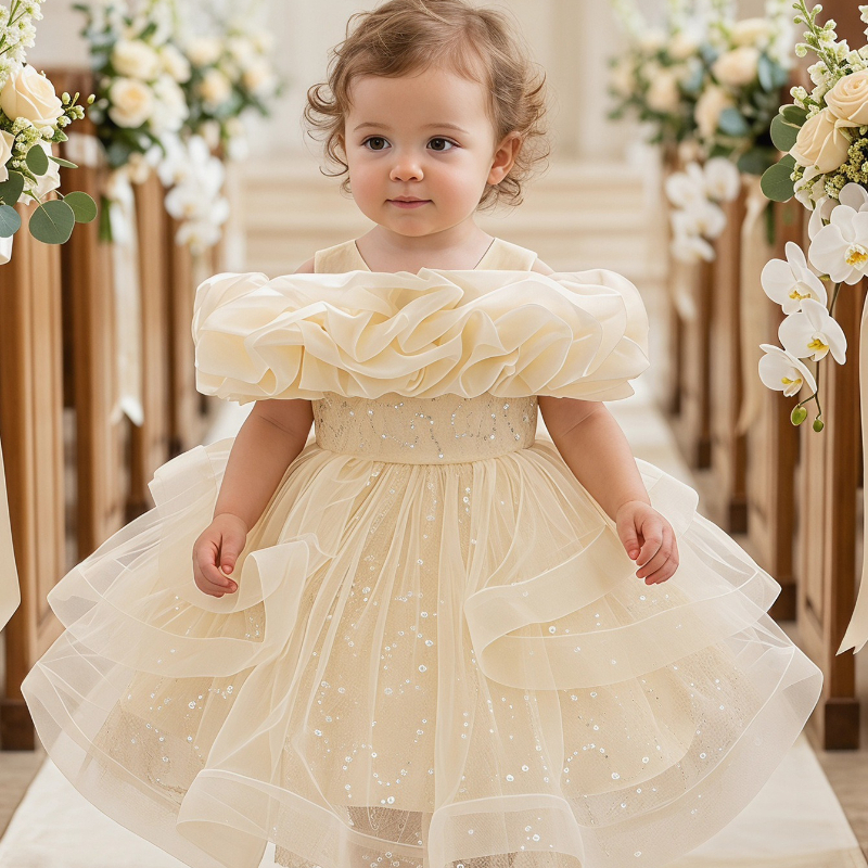 2026 Children Girls Tulle Bead - مراجعة Glitter Tablecloth وسعره
