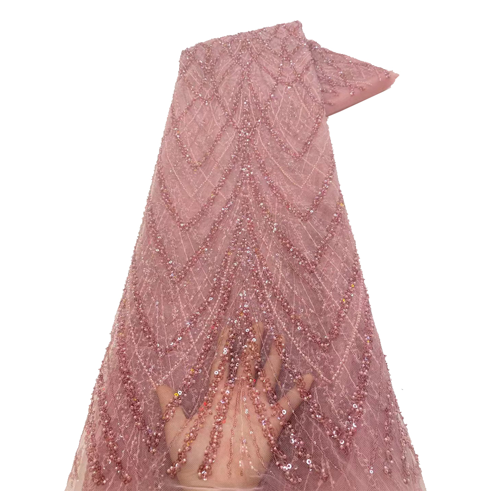 Luxury African Sequins Beaded  - مراجعة Glitter Tablecloth وسعره
