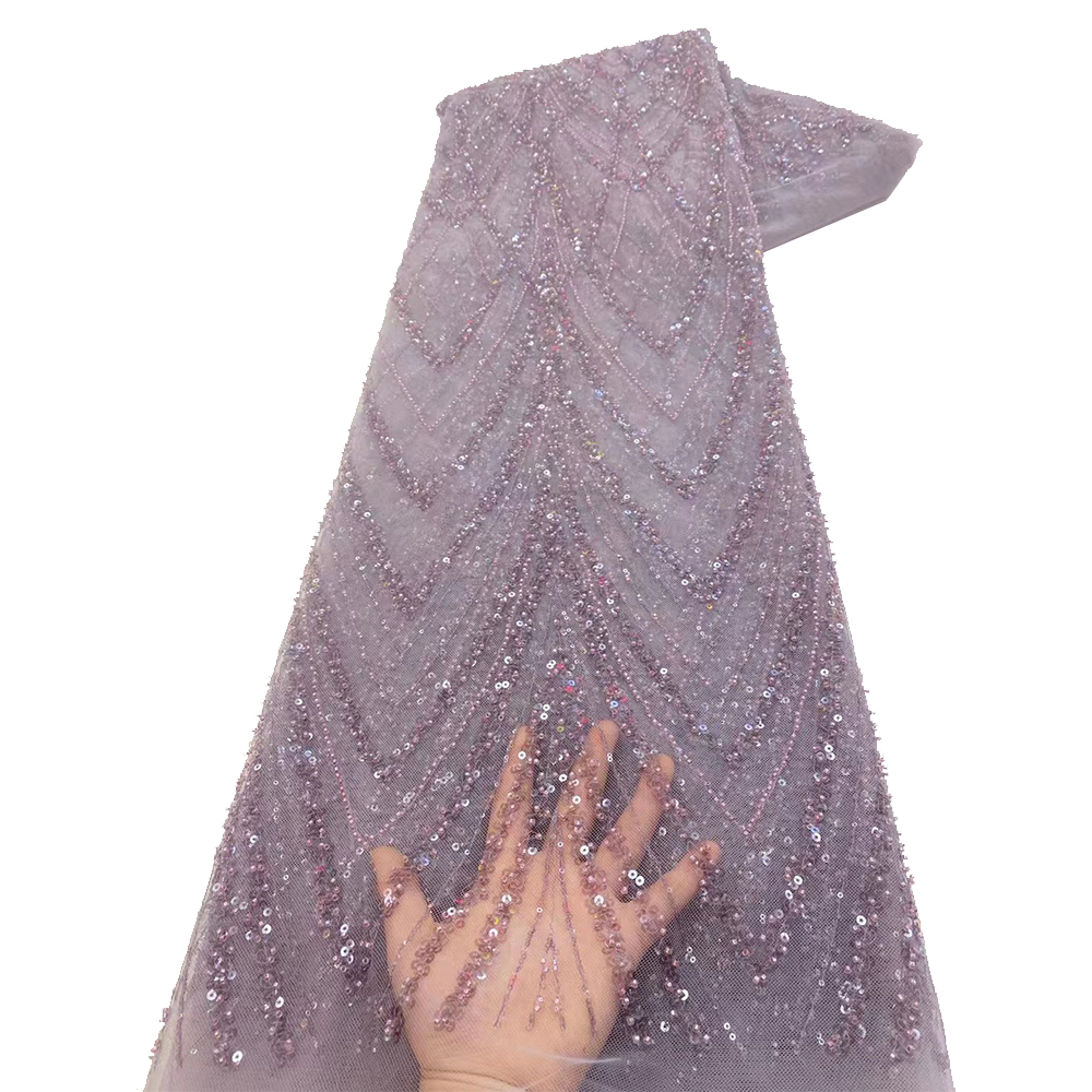Luxury African Sequins Beaded  - مراجعة Glitter Tablecloth وسعره
