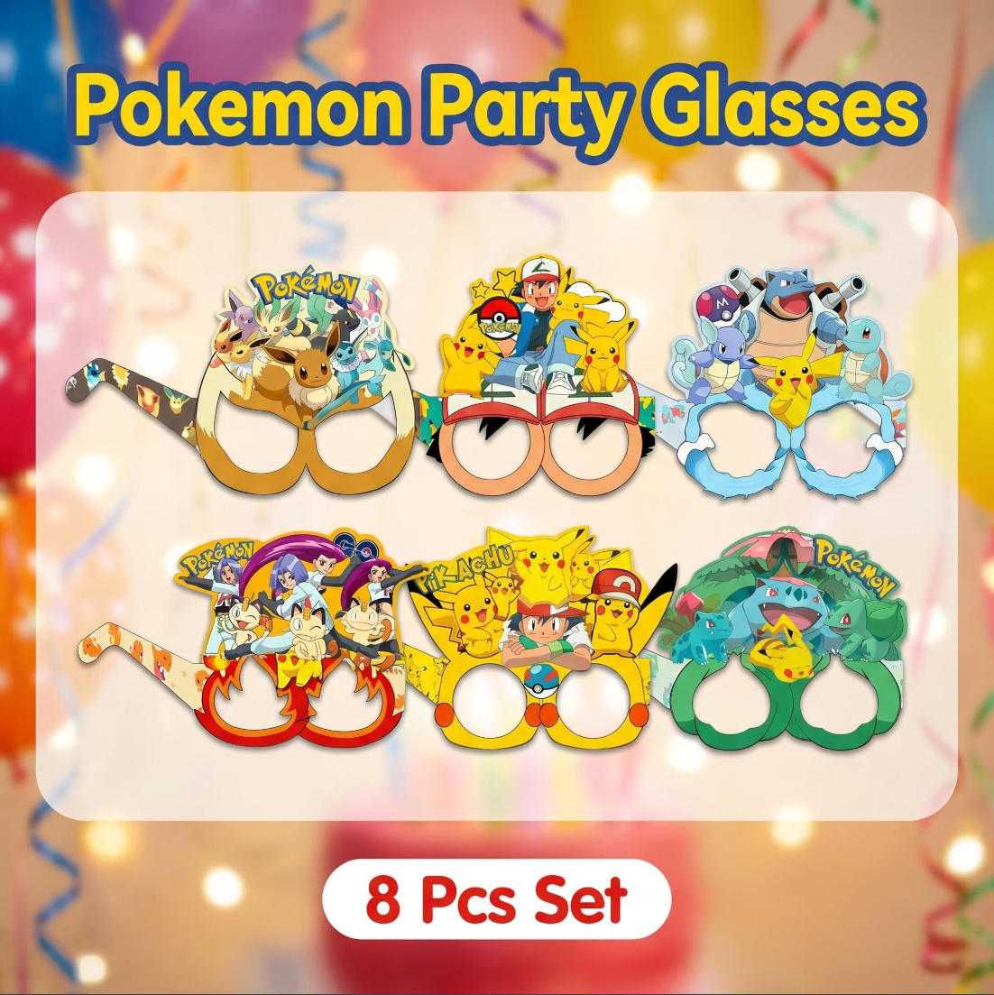 Pokémon-themed paper glasses.  - مراجعة Event Supplies وسعره