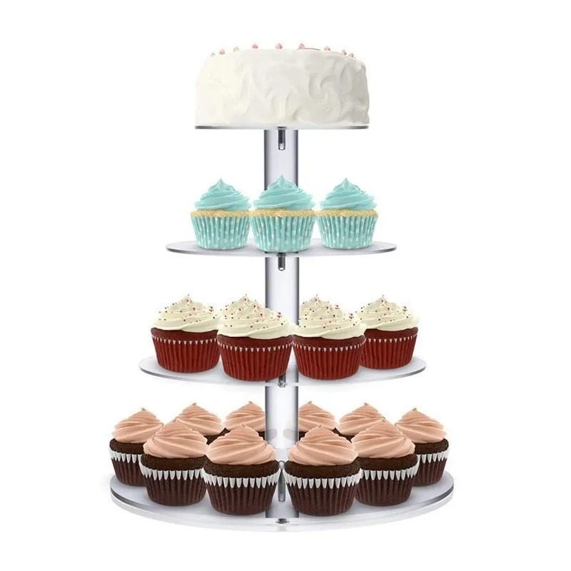 Clear Acrylic 3-5 Tier Cupcake - مراجعة Cupcake Stand Tier وسعره