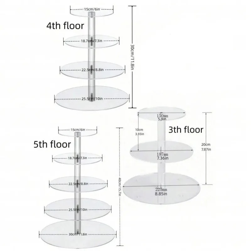 Clear Acrylic 3-5 Tier Cupcake - مراجعة Cupcake Stand Tier وسعره