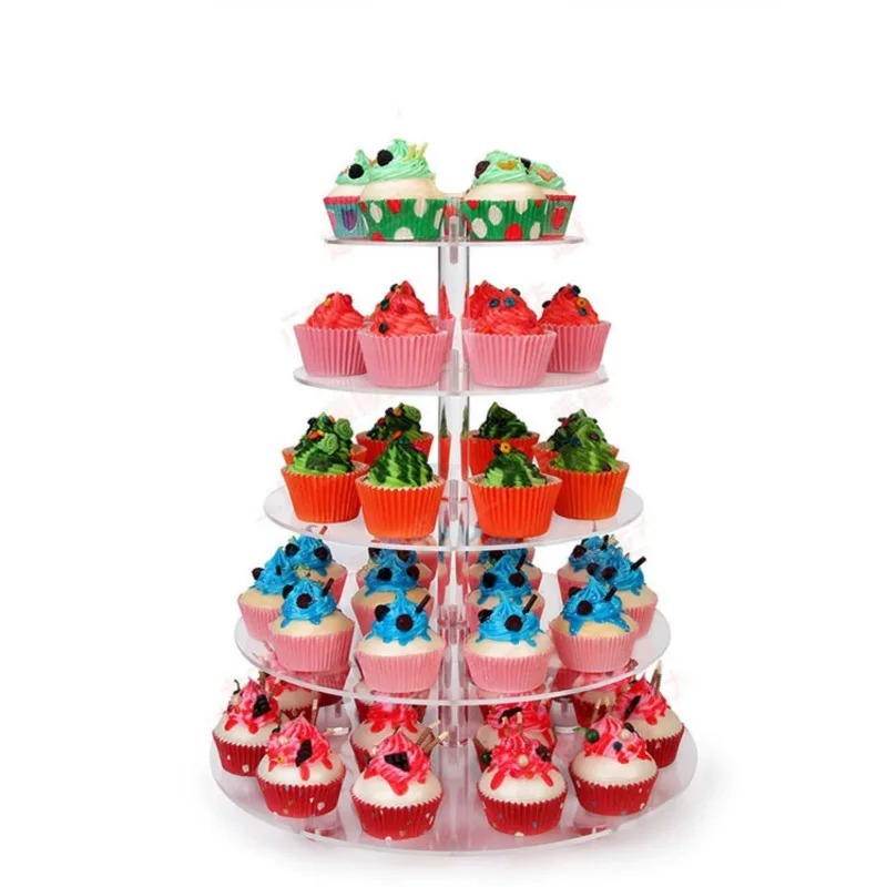 Clear Acrylic 3-5 Tier Cupcake - مراجعة Cupcake Stand Tier وسعره