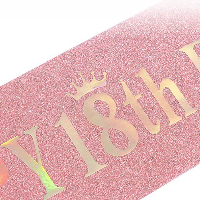 Happy 10th 13th 16th 21st 30th - مراجعة Birthday Sash Glitter وسعره