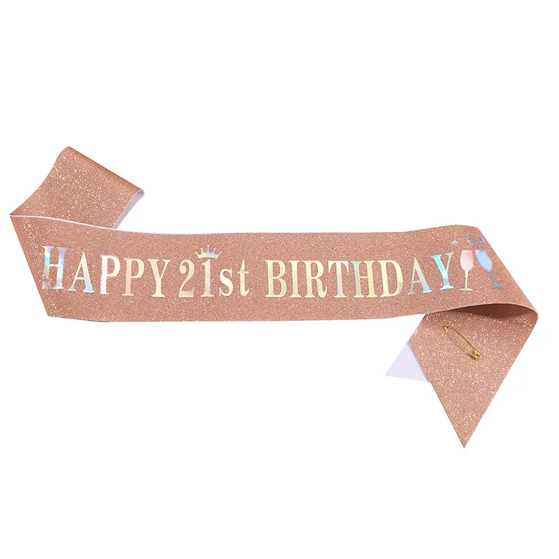 Happy 10th 13th 16th 21st 30th - مراجعة Birthday Sash Glitter وسعره