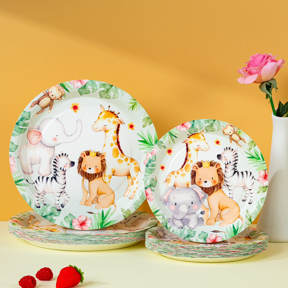 Jungle Safari Animal Paper Pla - مراجعة Event Party وسعره