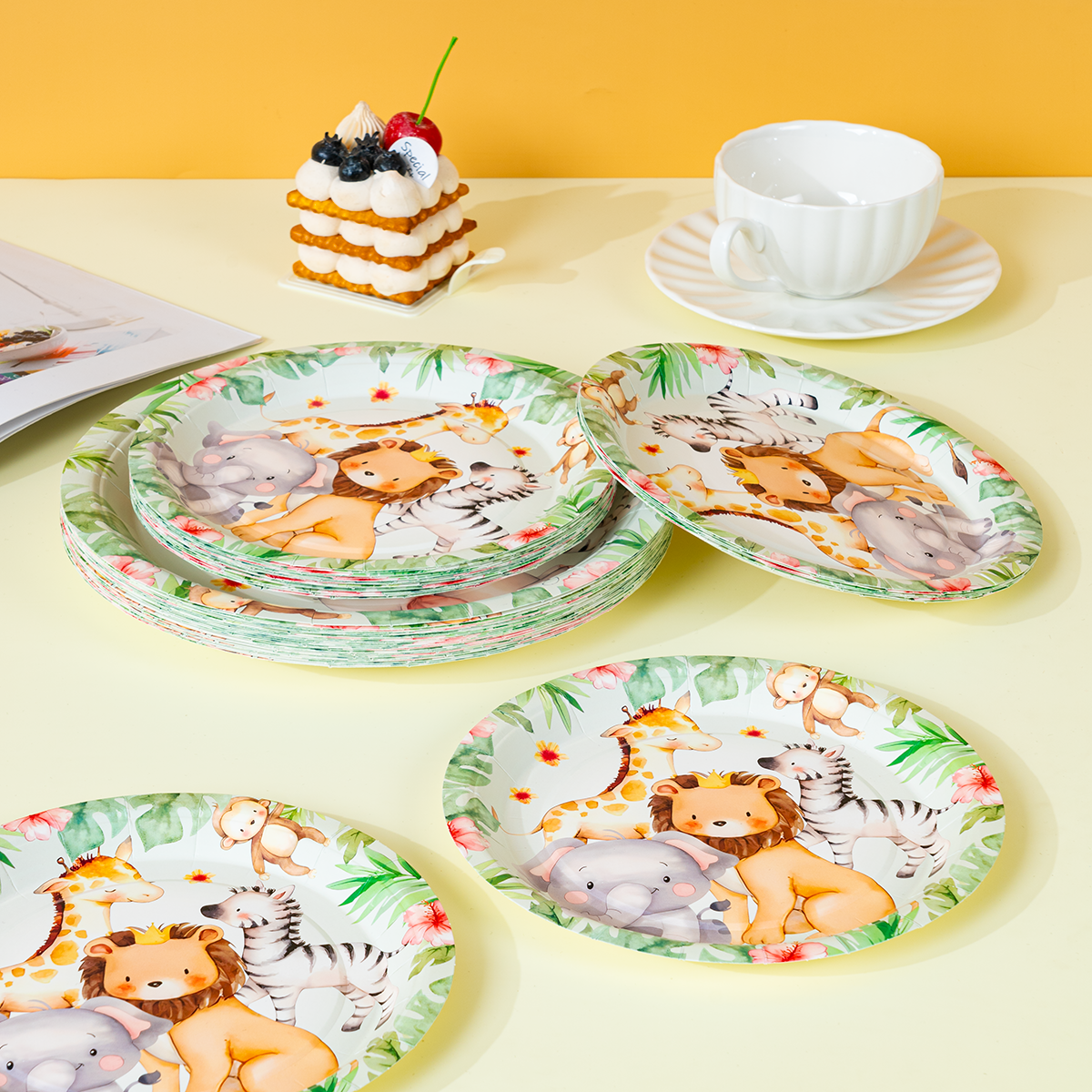 Jungle Safari Animal Paper Pla - مراجعة Event Party وسعره