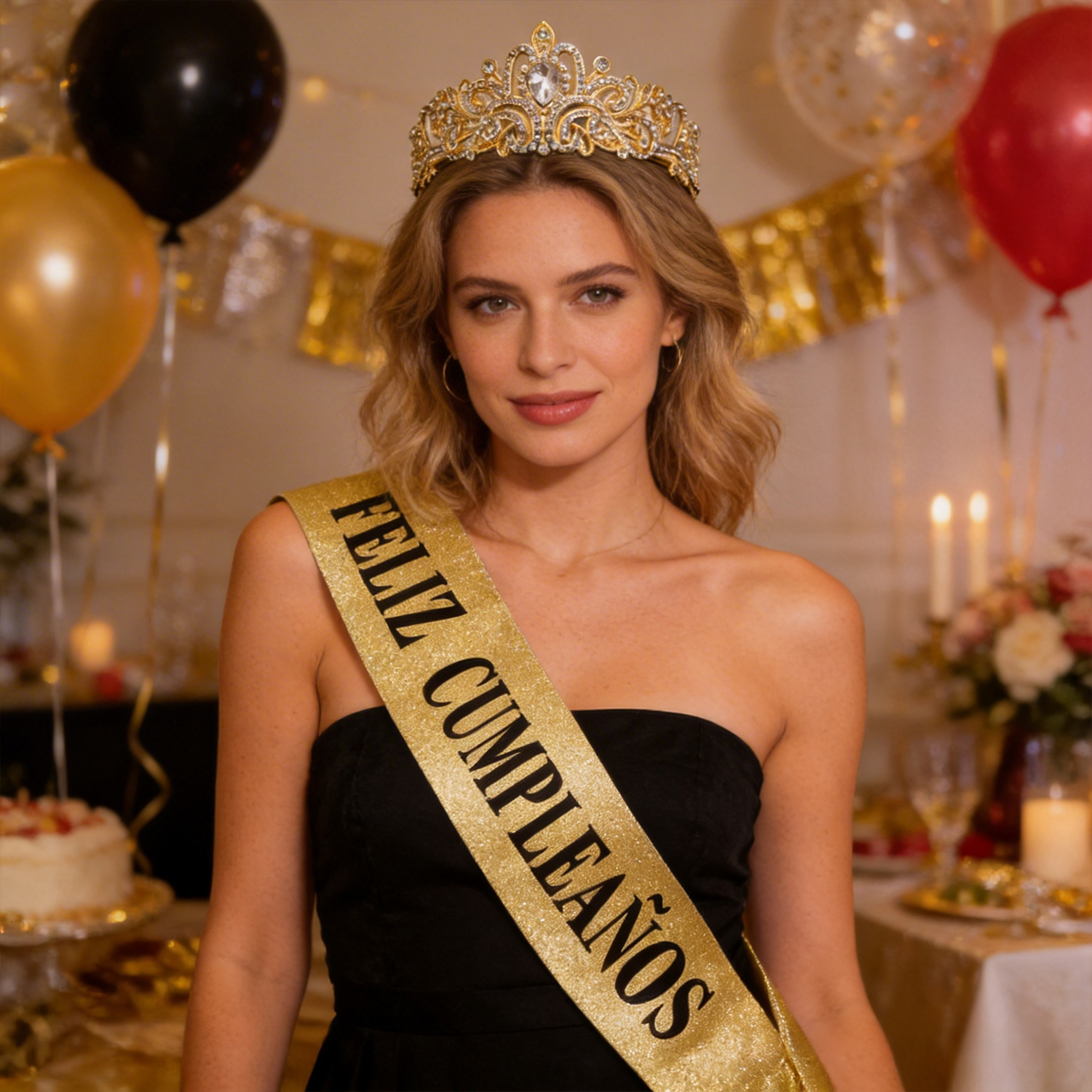 Gold Glitter Feliz Cumpleaños  - مراجعة Birthday Sash Glitter وسعره
