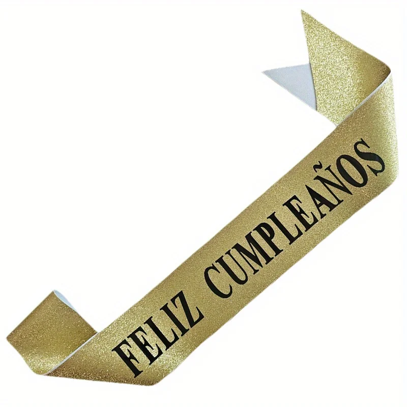 Gold Glitter Feliz Cumpleaños  - مراجعة Birthday Sash Glitter وسعره
