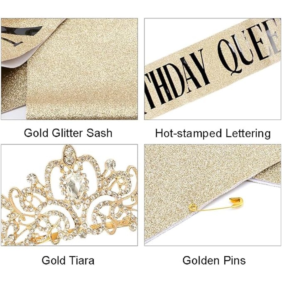 Birthday Queen Sash & Rhinesto - مراجعة Birthday Sash Glitter وسعره