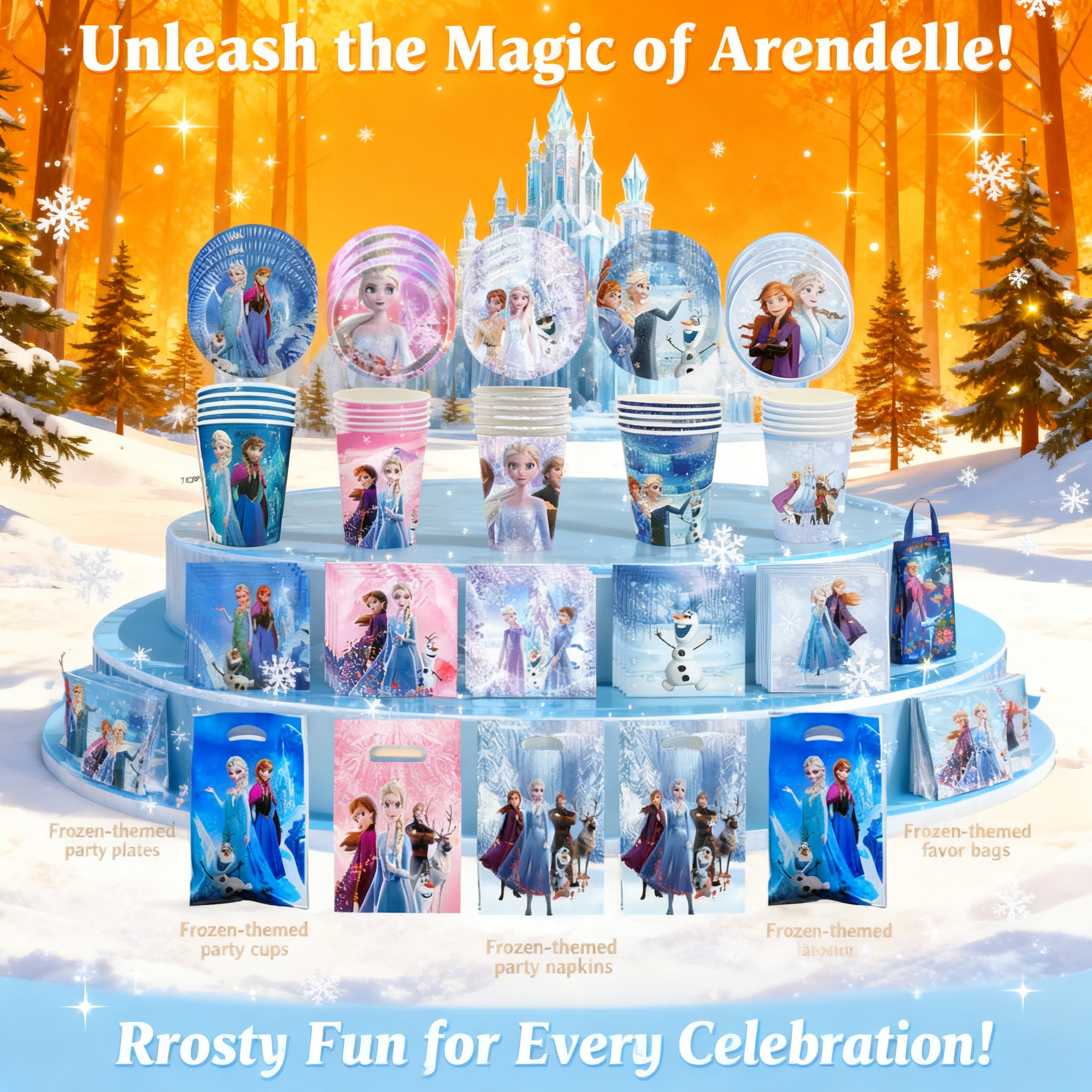 Frozen Elsa Anna Olaf Birthday - مراجعة Event Supplies وسعره