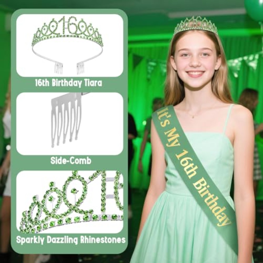 Birthday Decorations for Girls - مراجعة Birthday Sash Glitter وسعره