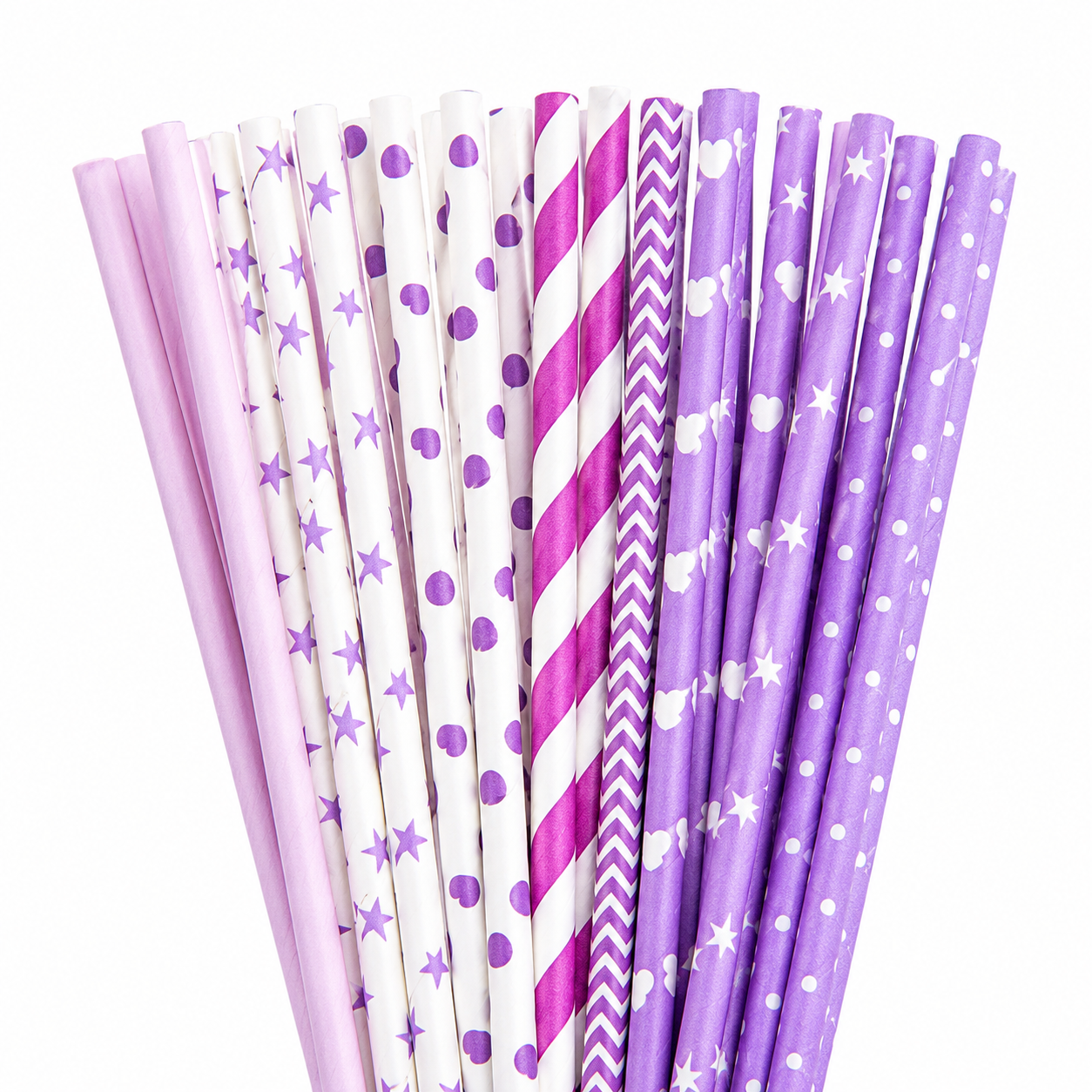 25pcs Colorful Patterned Paper - مراجعة Paper Straw Color وسعره