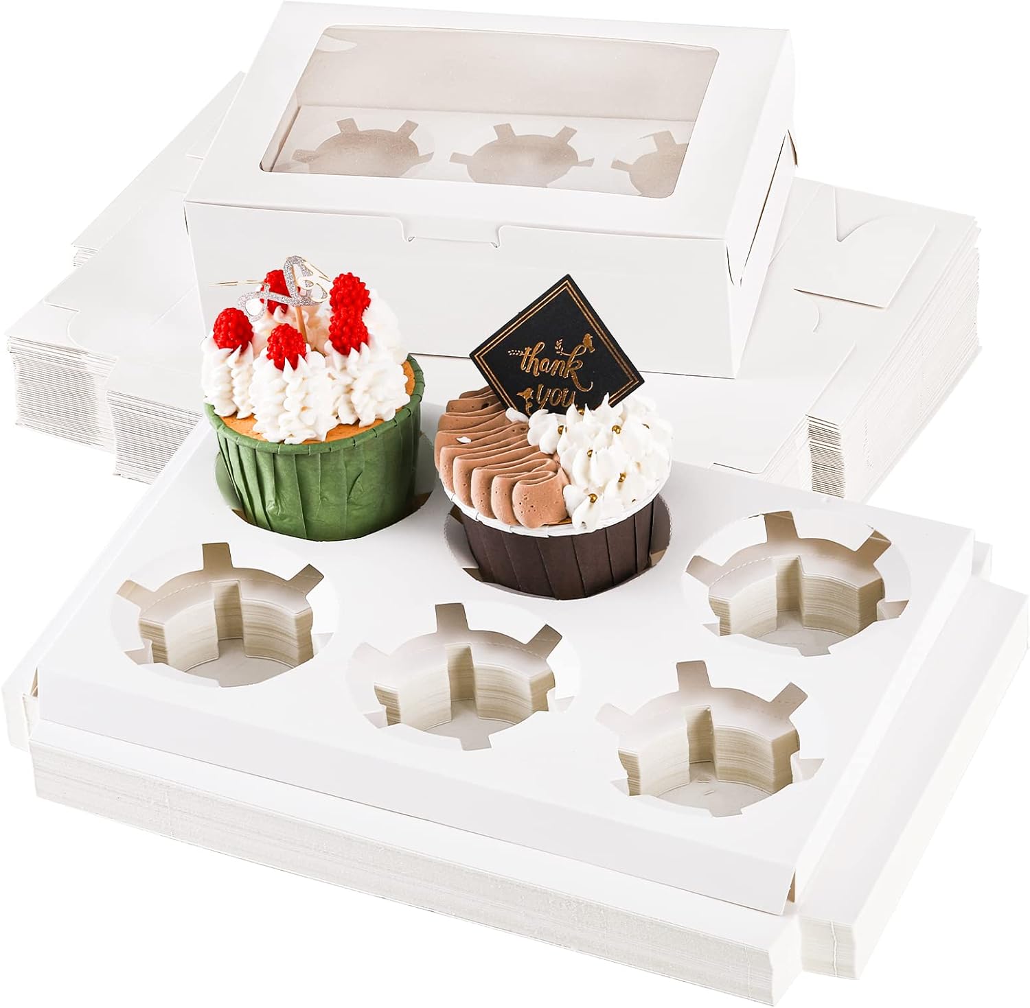 Cupcake Boxes with Clear Windo - مراجعة Event Party Box وسعره