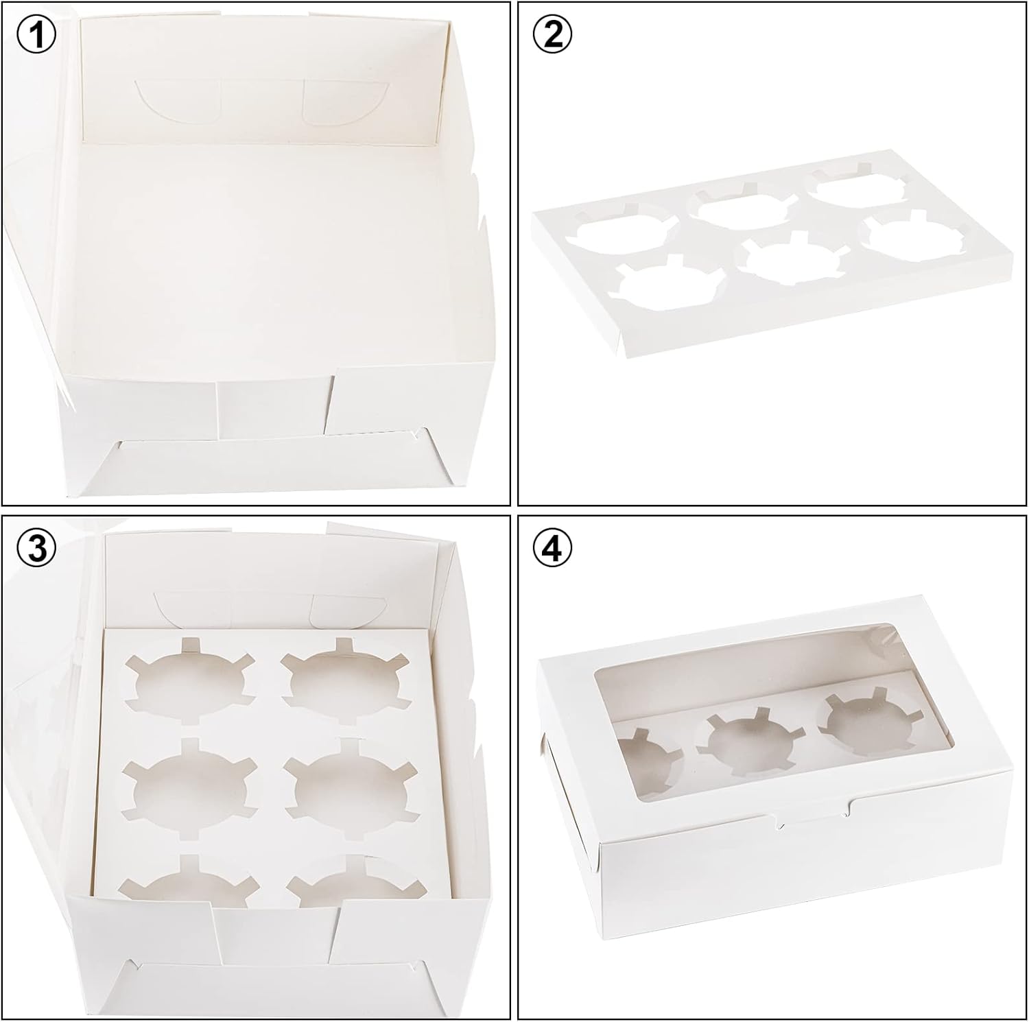 Cupcake Boxes with Clear Windo - مراجعة Event Party Box وسعره