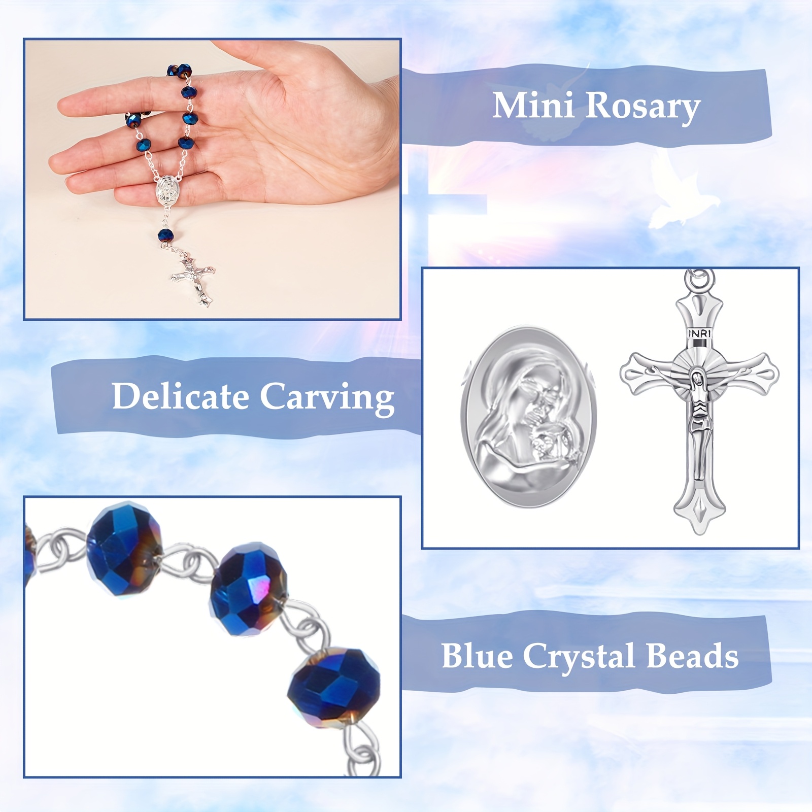 50 Sets Baptism Favors Rosary  - مراجعة Party Favor Bag وسعره