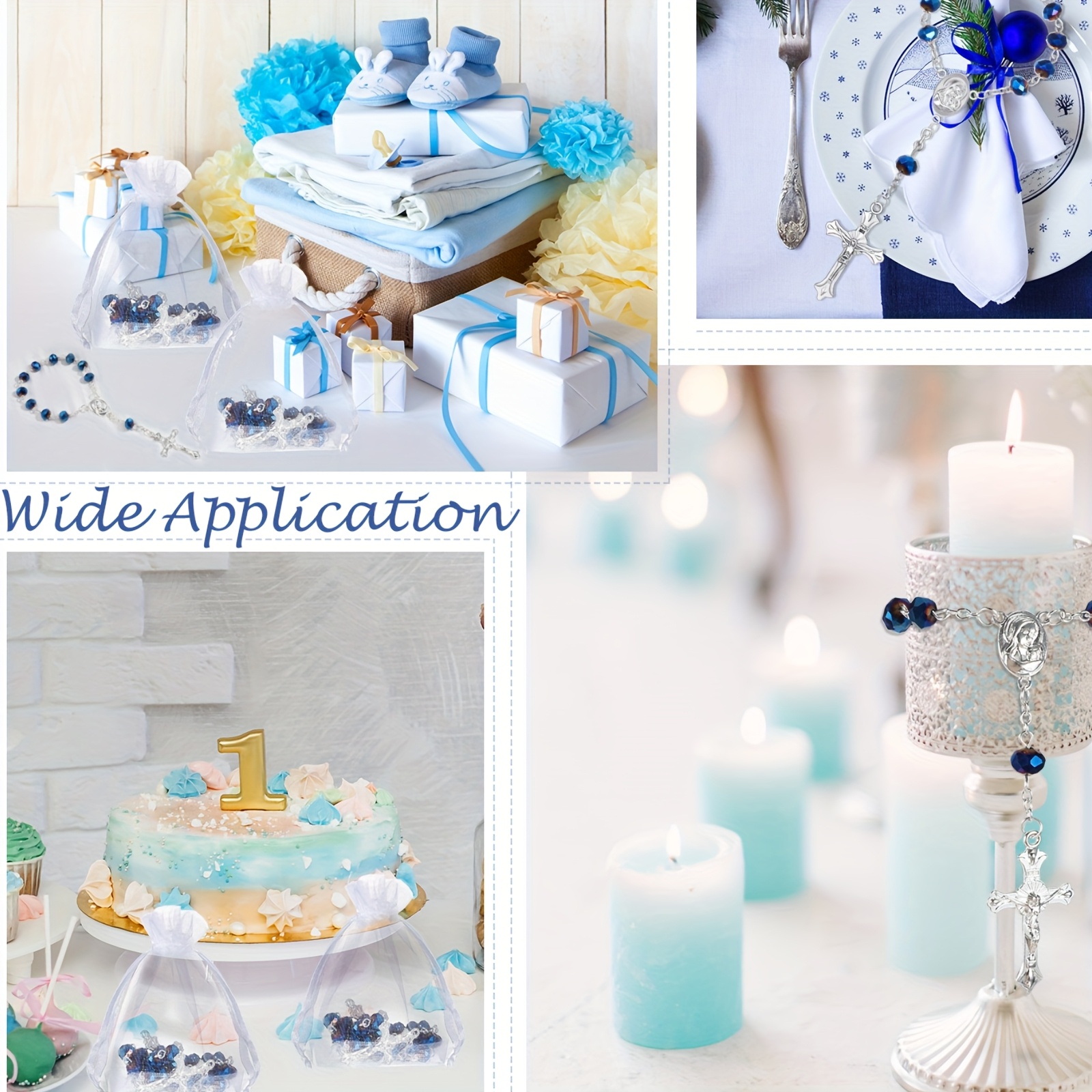 50 Sets Baptism Favors Rosary  - مراجعة Party Favor Bag وسعره