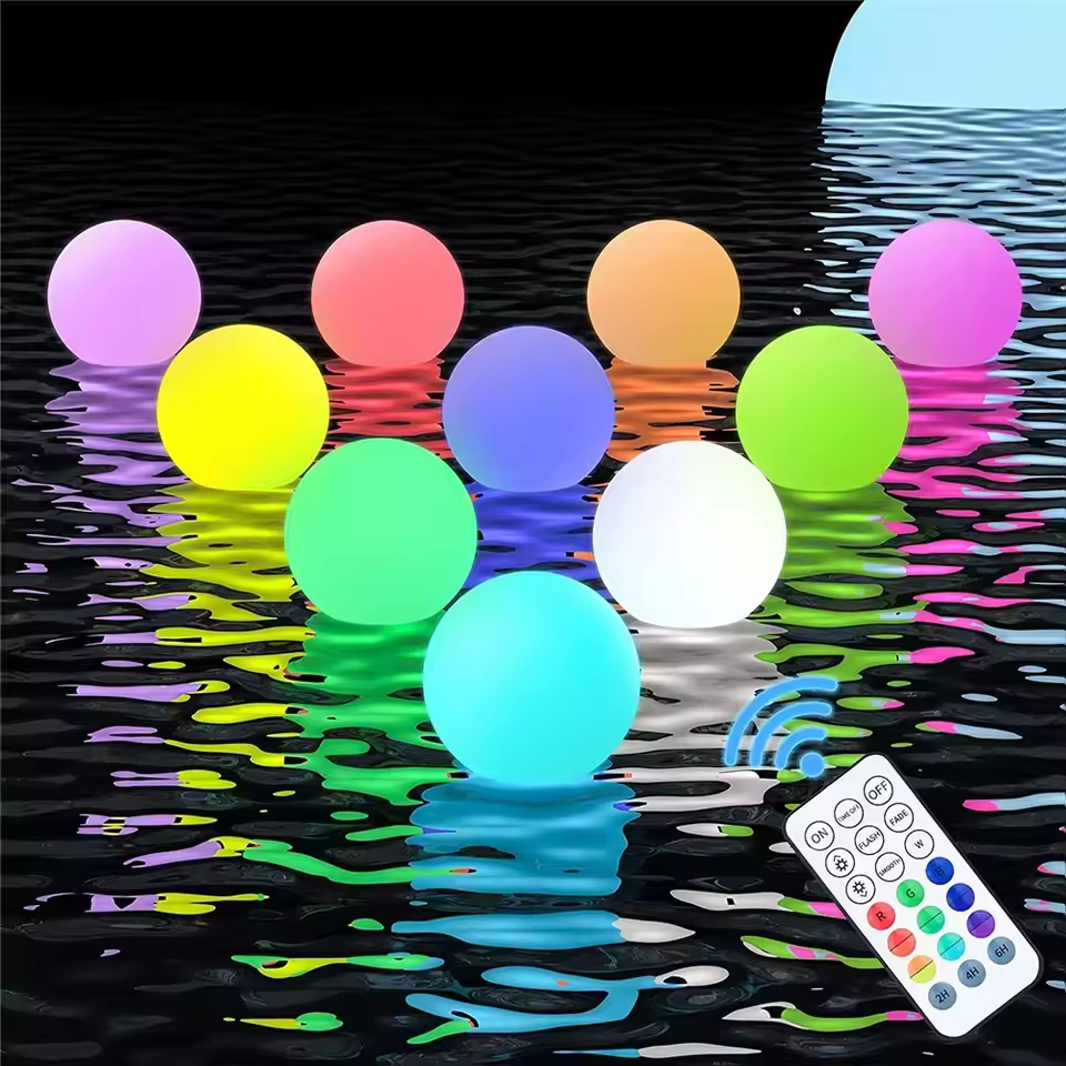1-4PCS Floating Pool Lights wi - مراجعة Led Balloon Light وسعره
