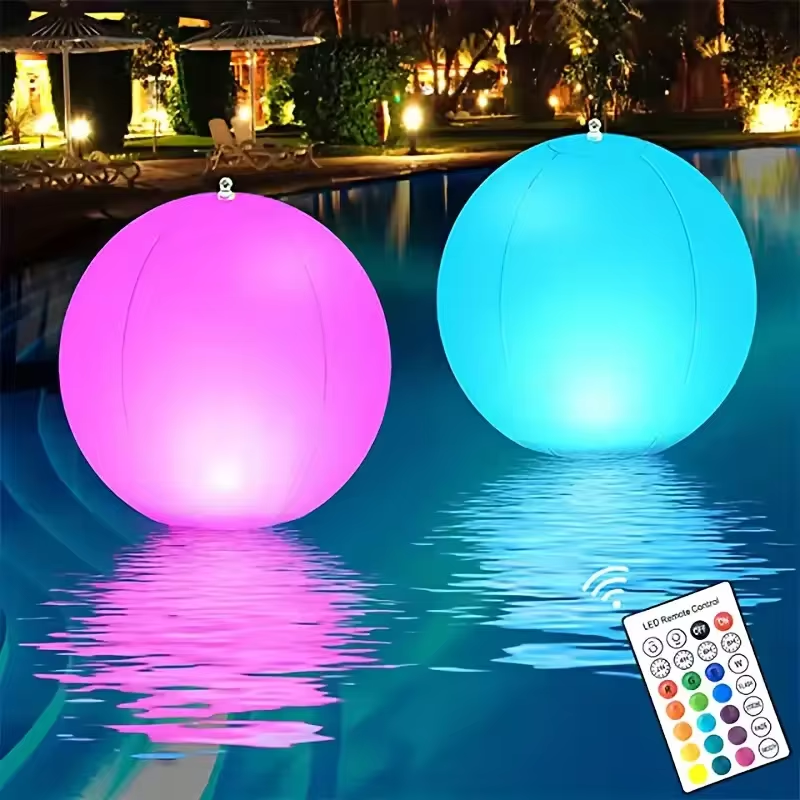 1-4PCS Floating Pool Lights wi - مراجعة Led Balloon Light وسعره