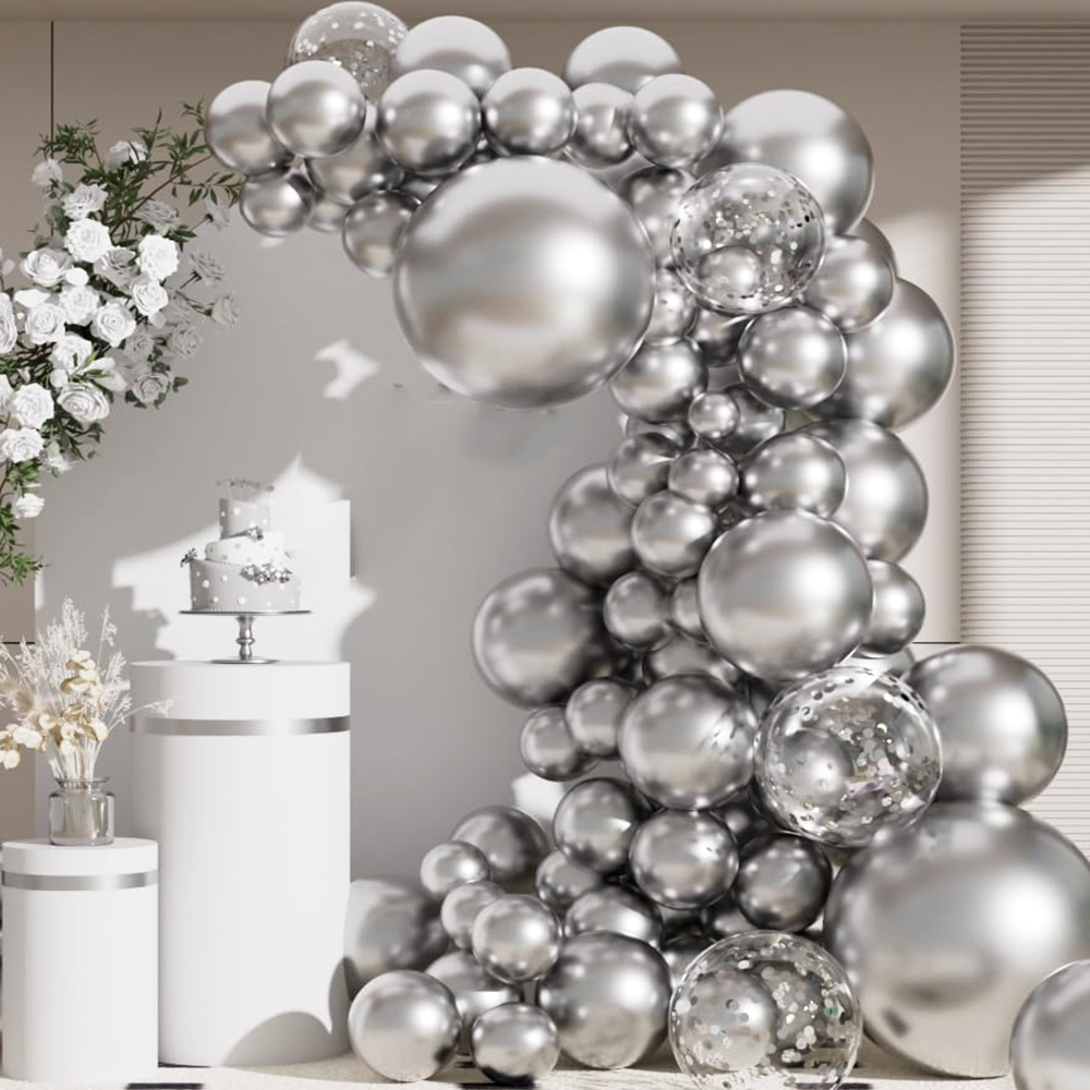 68Pcs Metallic Silver Balloons - مراجعة Balloon Arch Kit وسعره