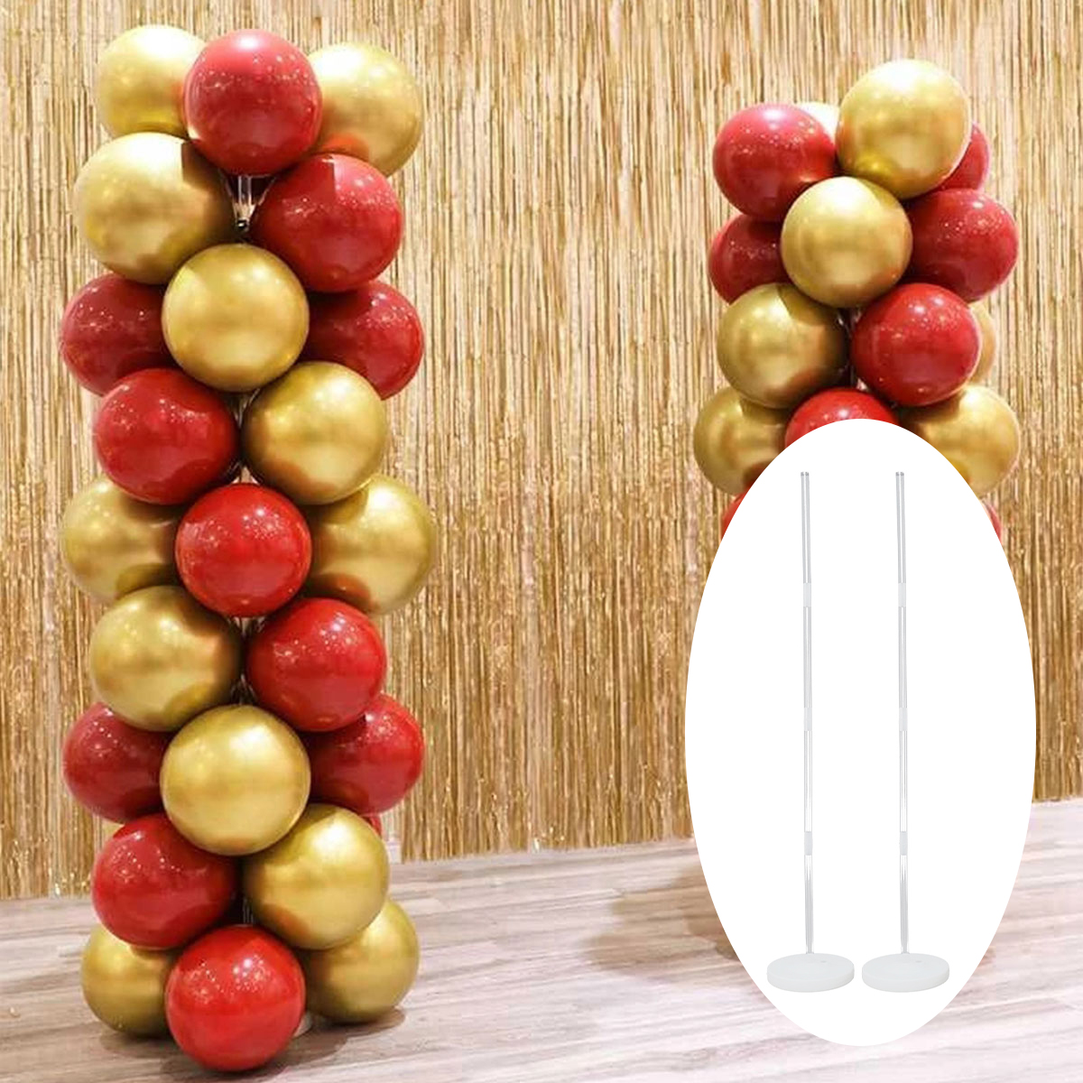 2Sets Balloon Column Stand Kit - مراجعة Balloon Arch Kit وسعره