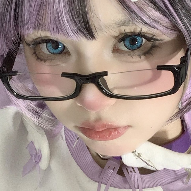 Y2K Black Half Frame Glasses W - مراجعة Photo Booth Frame وسعره