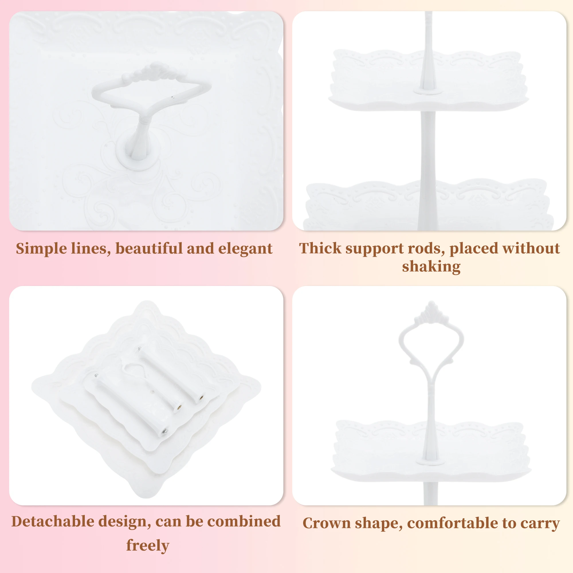 3 Tier Square Cupcake Stand wi - مراجعة Cupcake Stand Tier وسعره