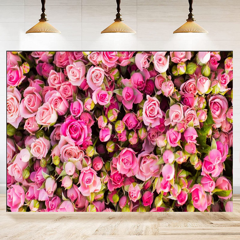 Pink Red Rose Flowers Theme Ph - مراجعة Dessert Table Backdrop وسعره