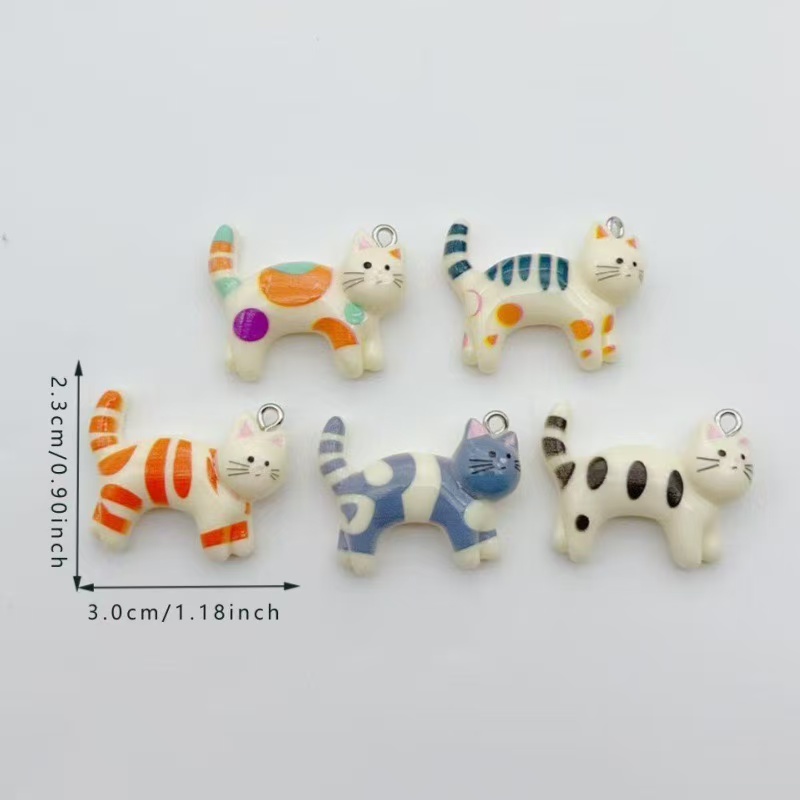10pcs resin cartoon cat animal - مراجعة Event Party وسعره