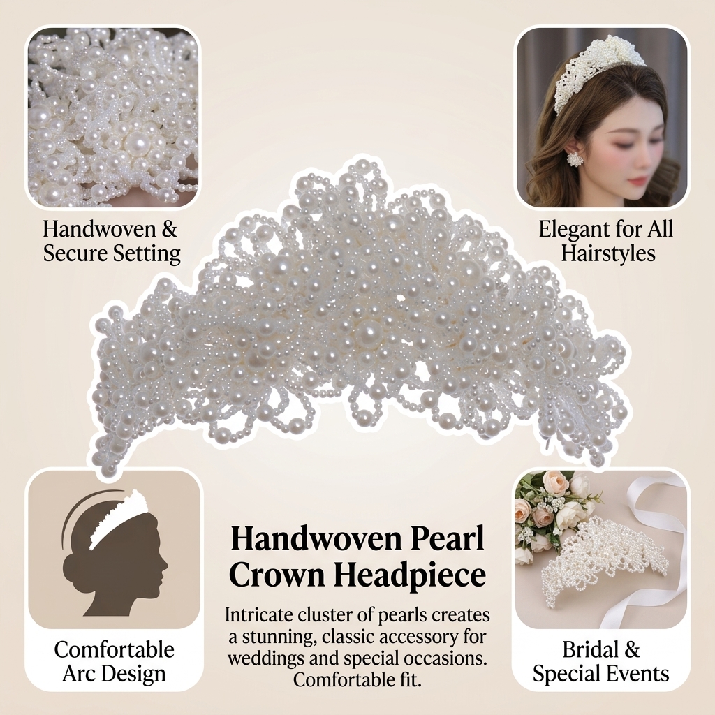 Pearl Crown Headpiece For Wedd - مراجعة Event Suppliers وسعره