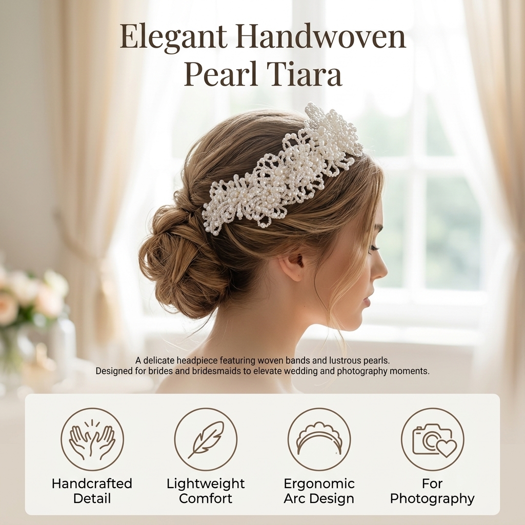 Pearl Crown Headpiece For Wedd - مراجعة Event Suppliers وسعره