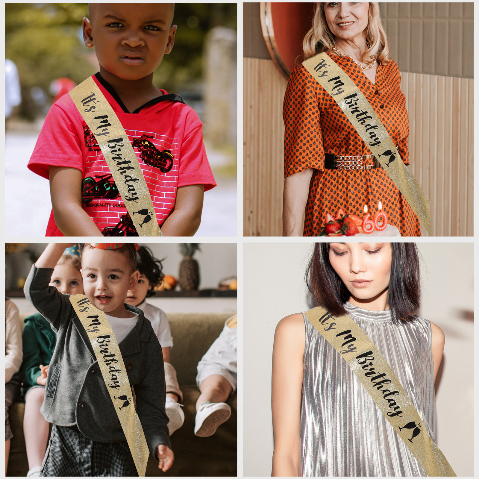 1Pcs Birthday Party Sash Glitt - مراجعة Birthday Sash Glitter وسعره