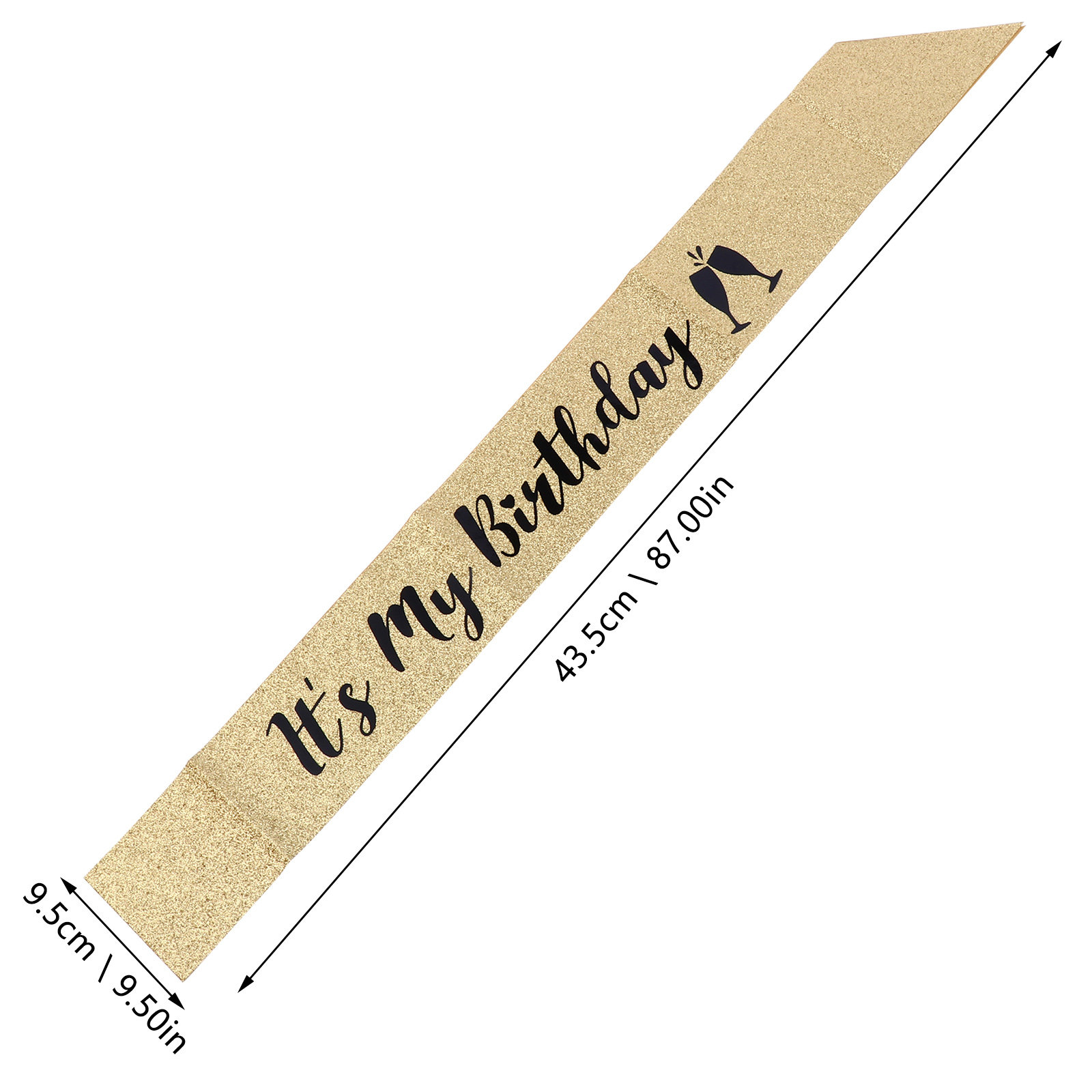 1Pcs Birthday Party Sash Glitt - مراجعة Birthday Sash Glitter وسعره