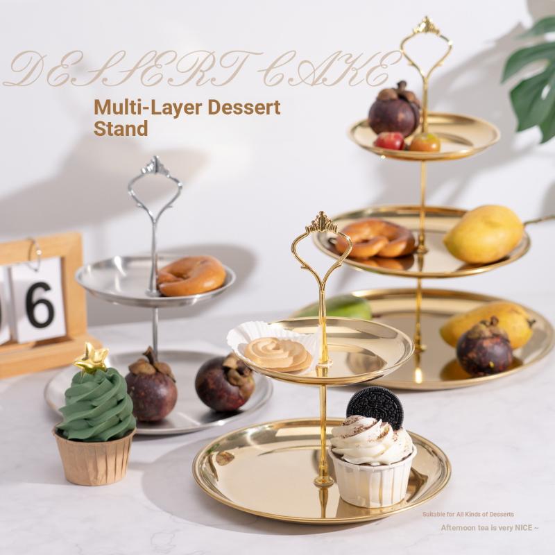 Gold Silver 2/3-Tier Cake Stan - مراجعة Cupcake Stand Tier وسعره
