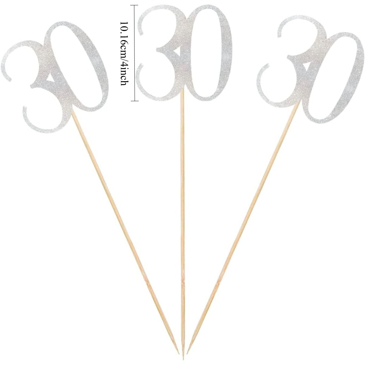 9pcs Silver Glitter 30th Birth - مراجعة Centerpiece Stick وسعره