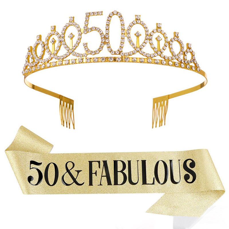 30- 50th  Birthday Anniversary - مراجعة Birthday Sash Glitter وسعره