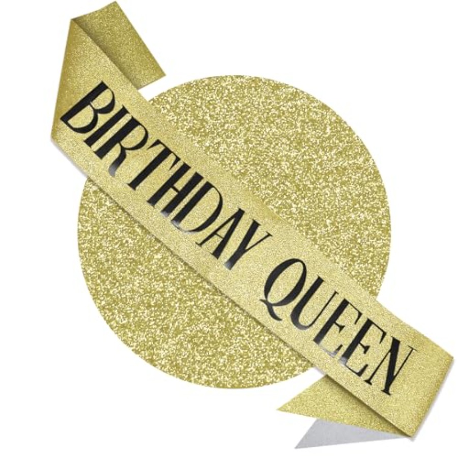 Birthday Queen Sash Glitter Go - مراجعة Birthday Sash Glitter وسعره