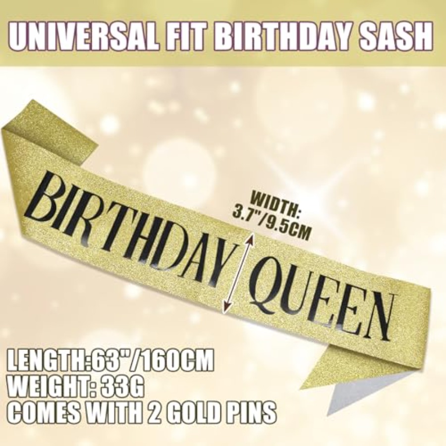 Birthday Queen Sash Glitter Go - مراجعة Birthday Sash Glitter وسعره