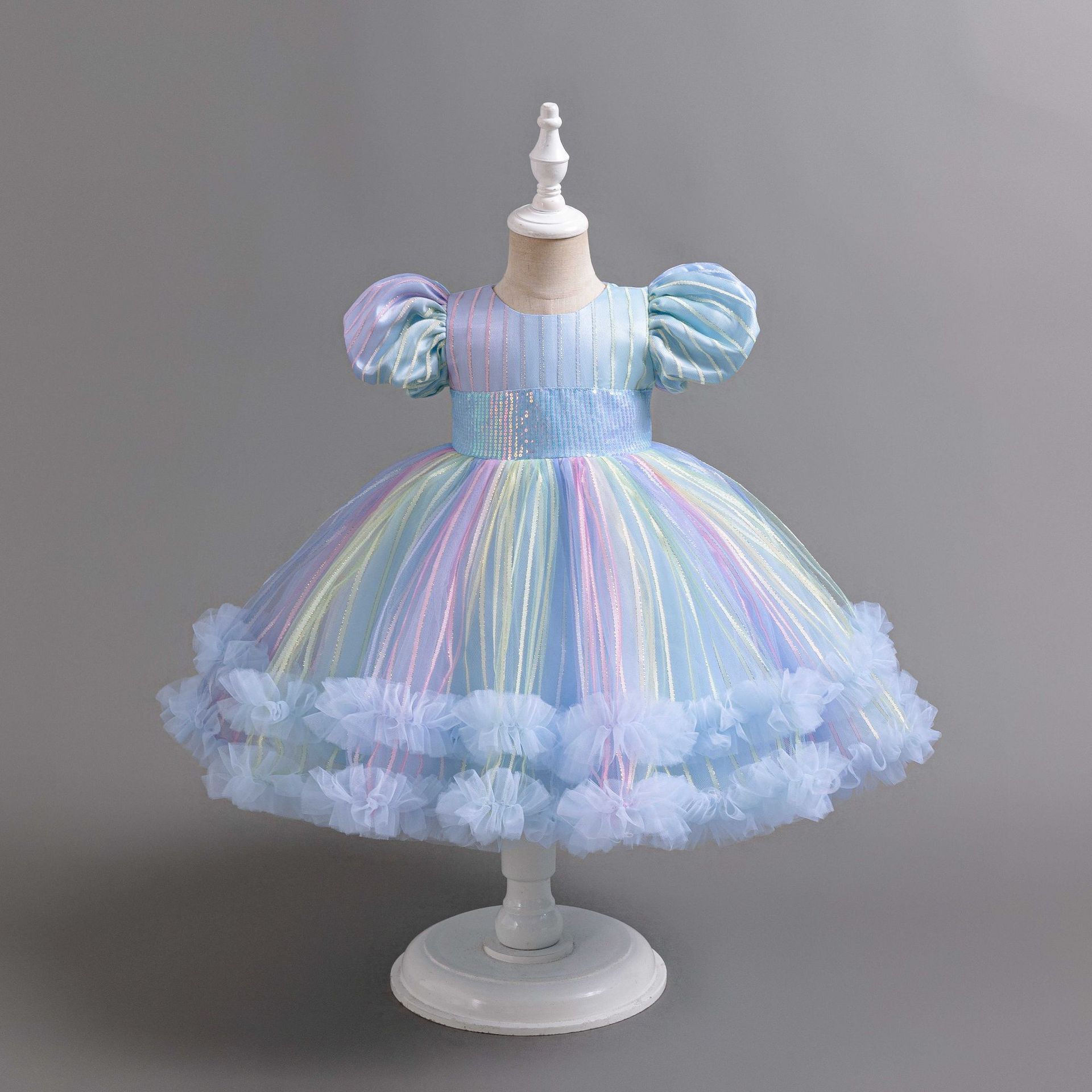 New Kids Dress Ball Gown Child - مراجعة Glitter Tablecloth وسعره