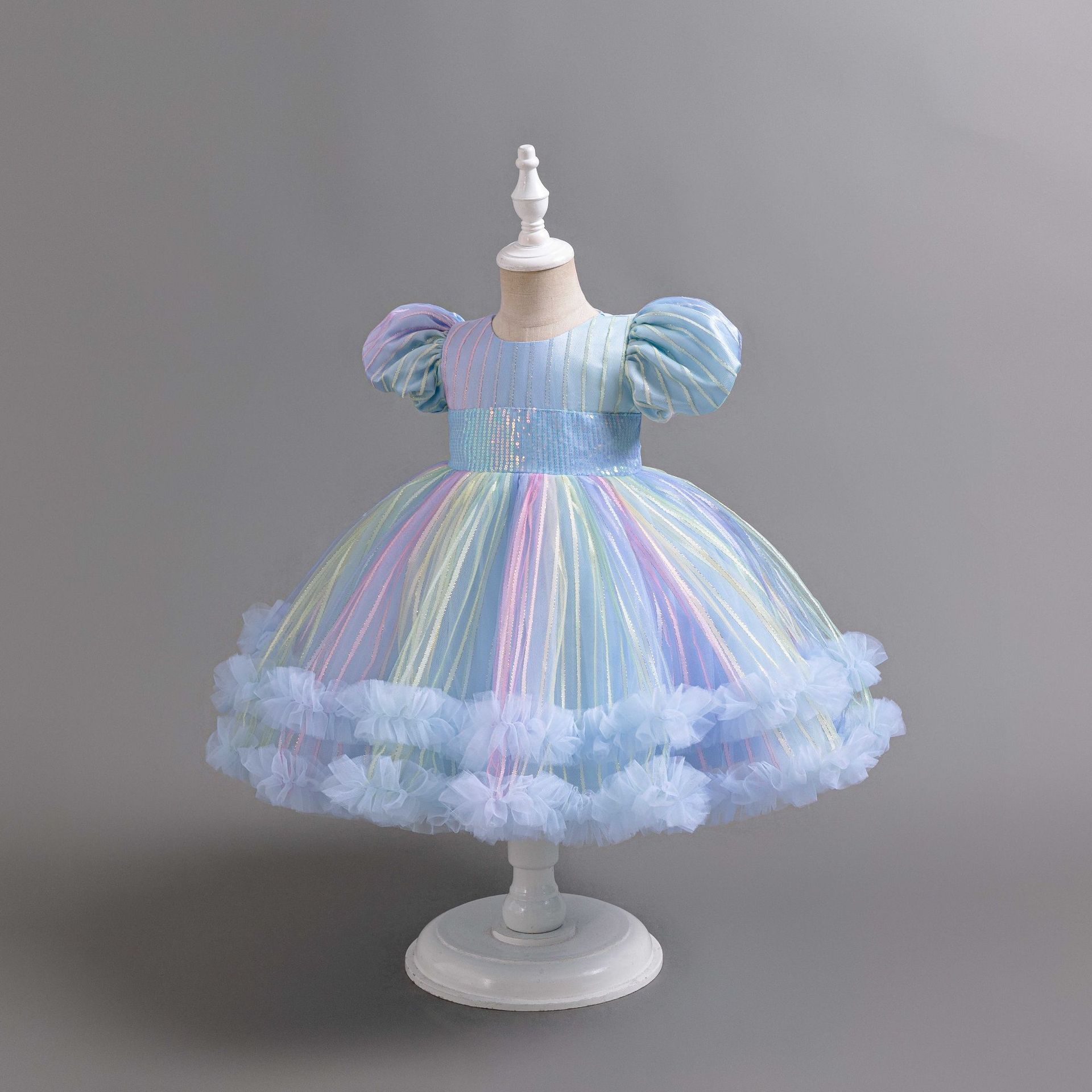 New Kids Dress Ball Gown Child - مراجعة Glitter Tablecloth وسعره