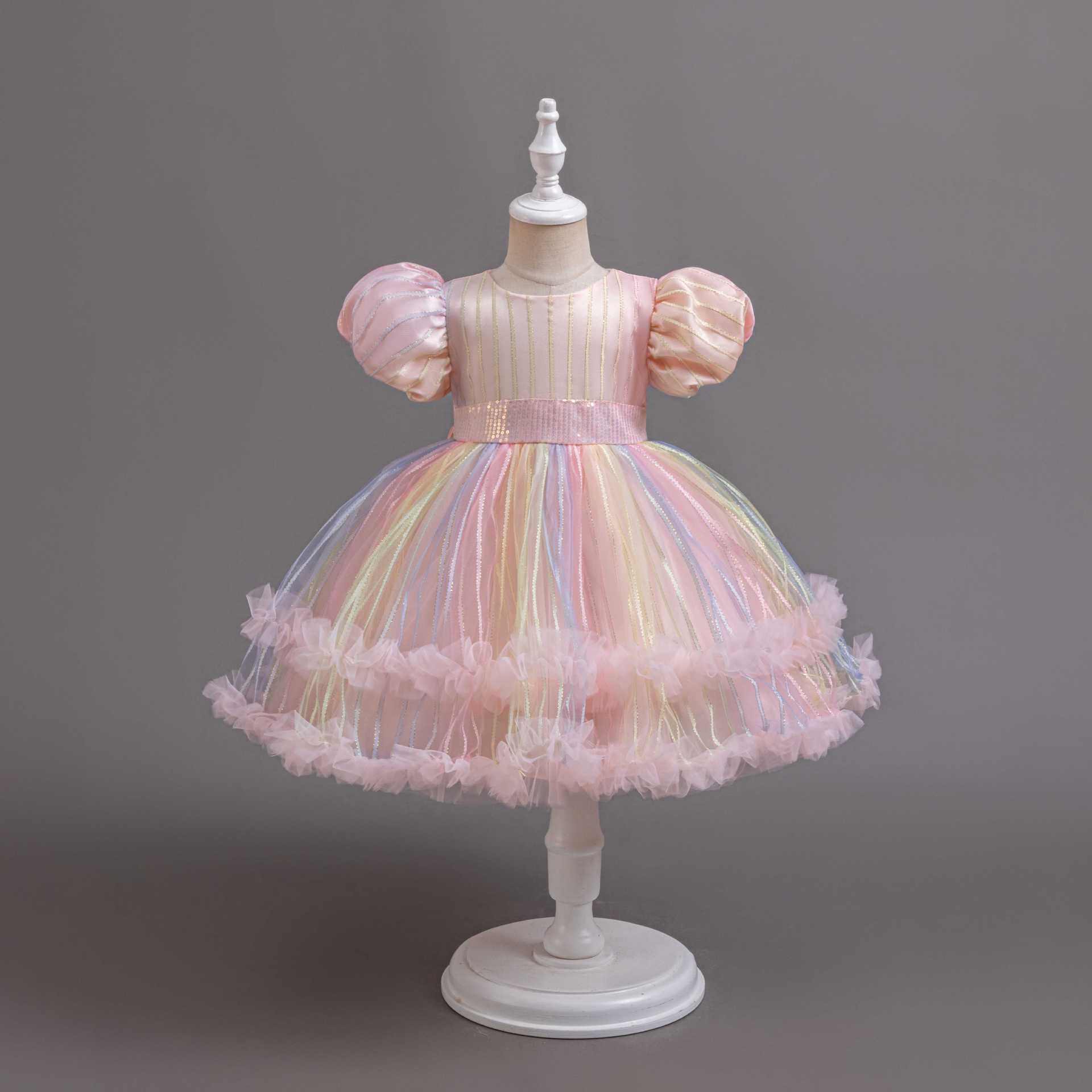 New Kids Dress Ball Gown Child - مراجعة Glitter Tablecloth وسعره